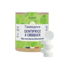 Natessance Dentifrice à Croquer Aloe Menthe Effet Fraîcheur 52g
