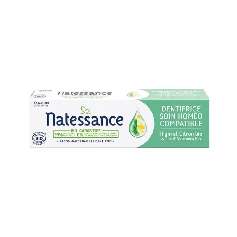 Natessance Dentifrice Soin Homéo Compatible Bio 75ml