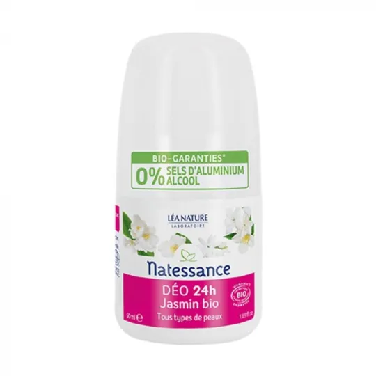 Natessance Déodorant Jasmin Bio Roll on 50ml Natessance Déodorant Jasmin Bio Roll on 50ml
