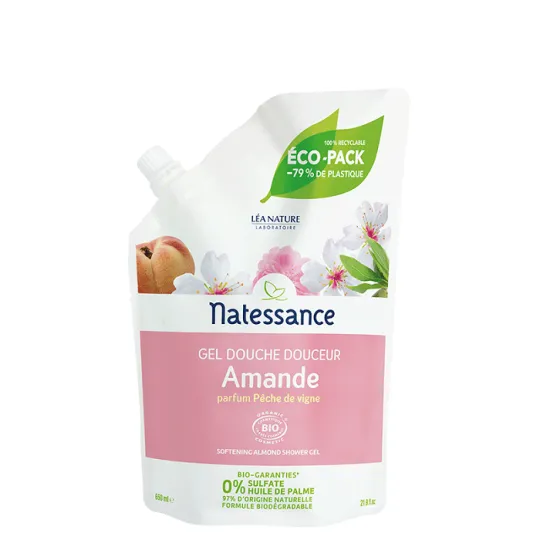 Natessance Gel Douche Amande Bio Eco-pack 650ml