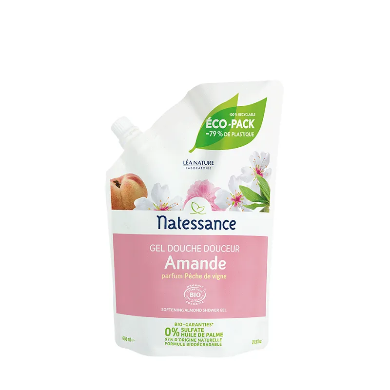 Natessance Gel Douche Amande Bio Eco-pack 650ml