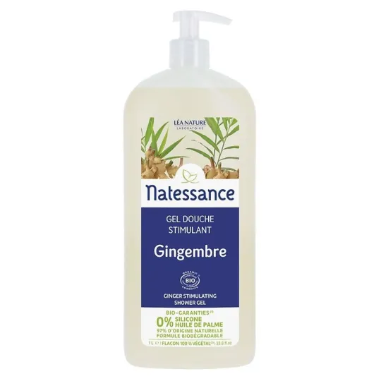 Natessance Gel Douche Stimulant Gingembre Bio 1 Litre Natessance Gel Douche Stimulant Gingembre Bio 1 Litre