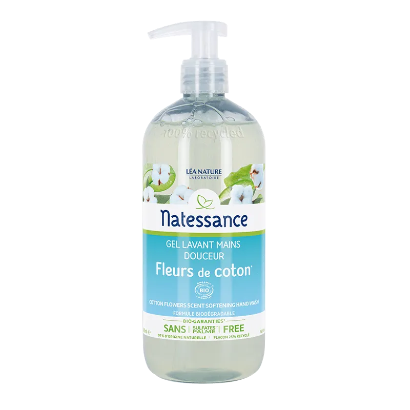 Natessance Gel Lavant Mains Douceur Fleurs de Coton 500ml Natessance Gel Lavant Mains Douceur Fleurs de Coton 500ml