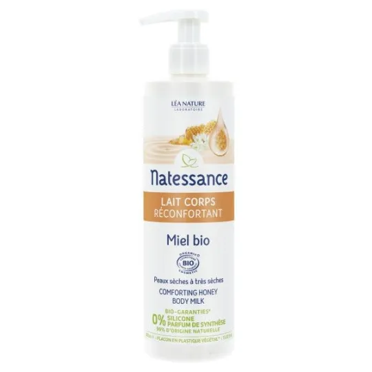 Natessance Lait Corps Réconfortant Miel Bio 400ml