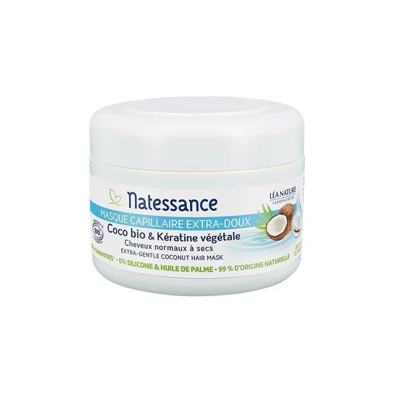 Natessance Masque Capillaire Extra-Doux Bio 200ml Natessance Masque Capillaire Extra-Doux Bio 200ml