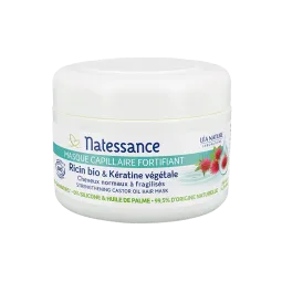 Natessance Masque Capillaire Fortifiant Ricin Bio & Kératine Végétale 200ml