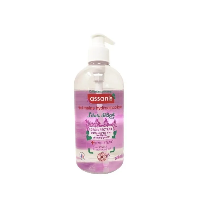 Assanis Gel Mains Hydroalcoolique Lilas Délicat 500ml