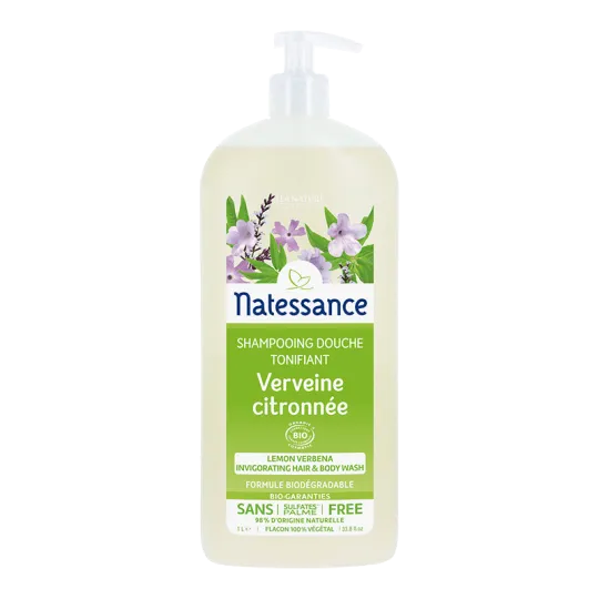Natessance Shampooing Douche Verveine Citronnée 1 Litre
