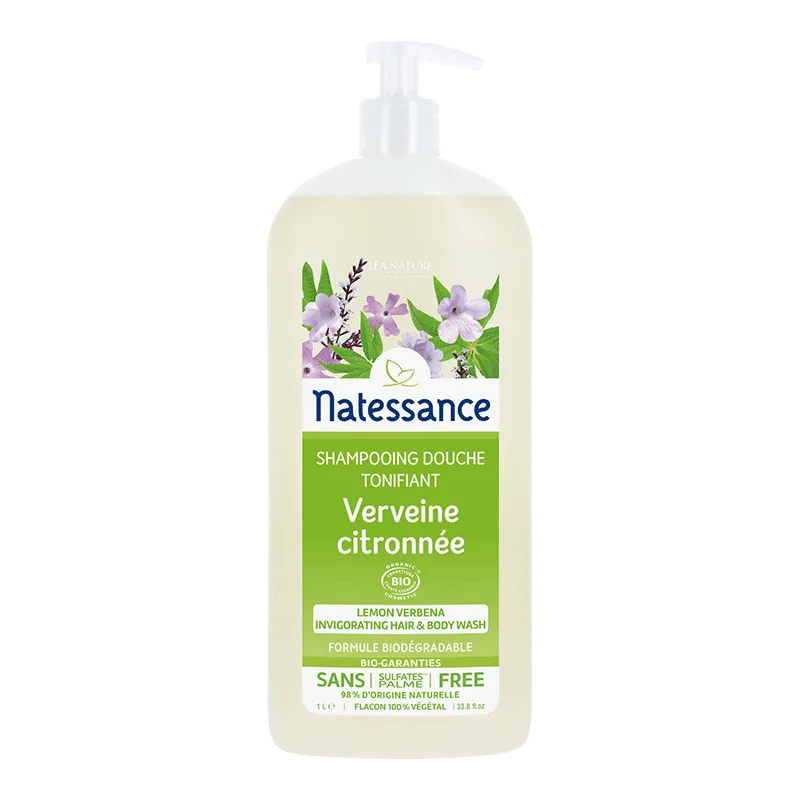 Natessance Shampooing Douche Verveine Citronnée 1 Litre