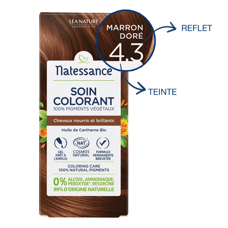 Natessance Soin Colorant 4.3 Marron Doré Natessance Soin Colorant 4.3 Marron Doré