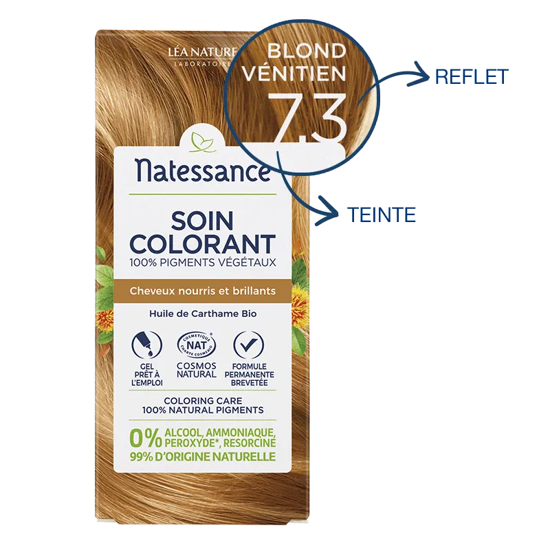 Natessance Soin Colorant 7.3 Blond Vénitien Natessance Soin Colorant 7.3 Blond Vénitien