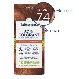Natessance Soin Colorant 7.4 Cuivré 150ml