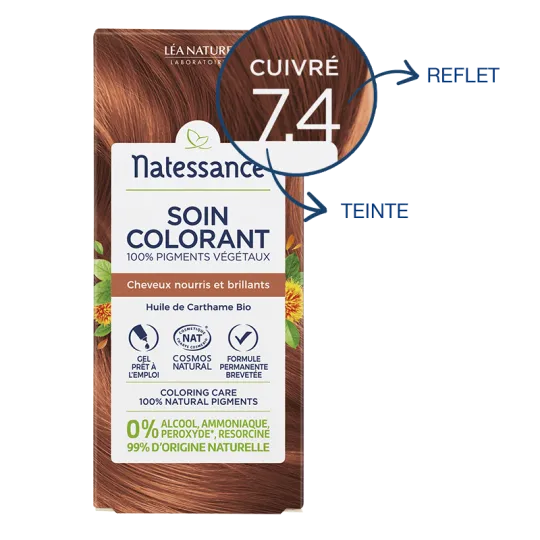 Natessance Soin Colorant 7.4 Cuivré 150ml Natessance Soin Colorant 7.4 Cuivré 150ml