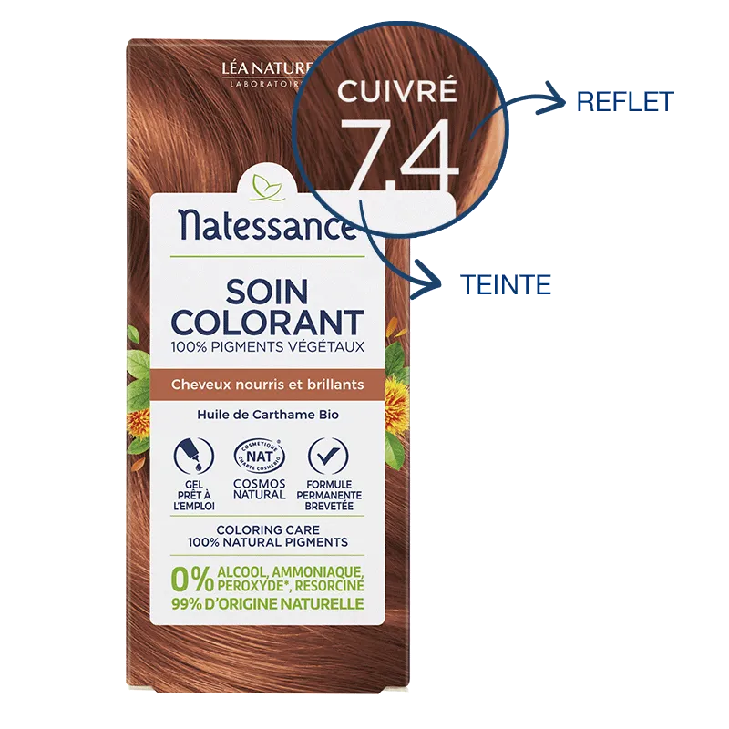 Natessance Soin Colorant 7.4 Cuivré 150ml Natessance Soin Colorant 7.4 Cuivré 150ml