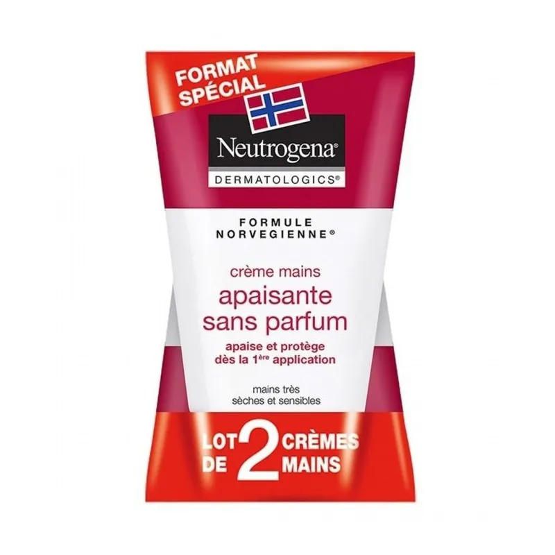 Neutrogena Crème Mains Apaisante Sans Parfum 2X50ml