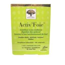 New Nordic Activ Foie 90 + 15 Comprimés OFFERTS