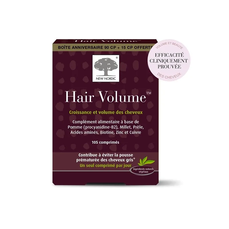 New Nordic Hair Volume 90 comprimés + 15 comprimés Offerts New Nordic Hair Volume 90 comprimés + 15 comprimés Offerts