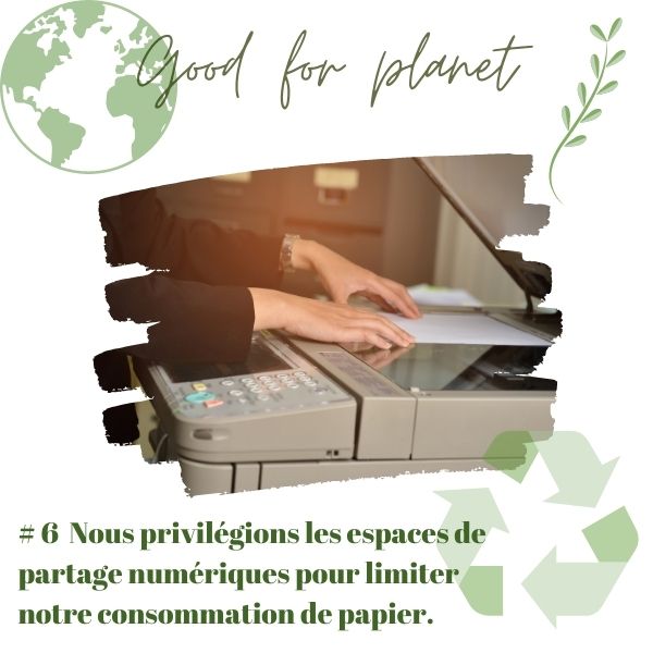 nous limitons la consommation de papier